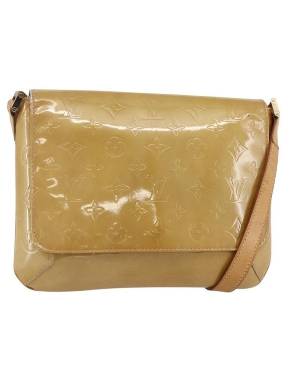 Authentic LOUIS VUITTON Monogram Vernis Thompson Street Bag Gris M91008 LV